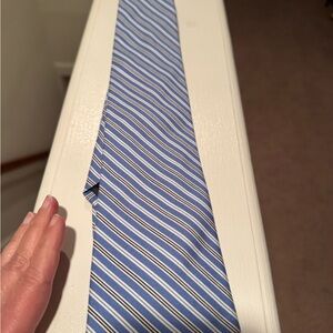 Lauren Ralph Lauren Blue and White Striped Tie